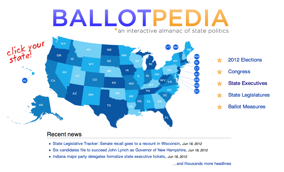 Ballotpedia is a great resource!
